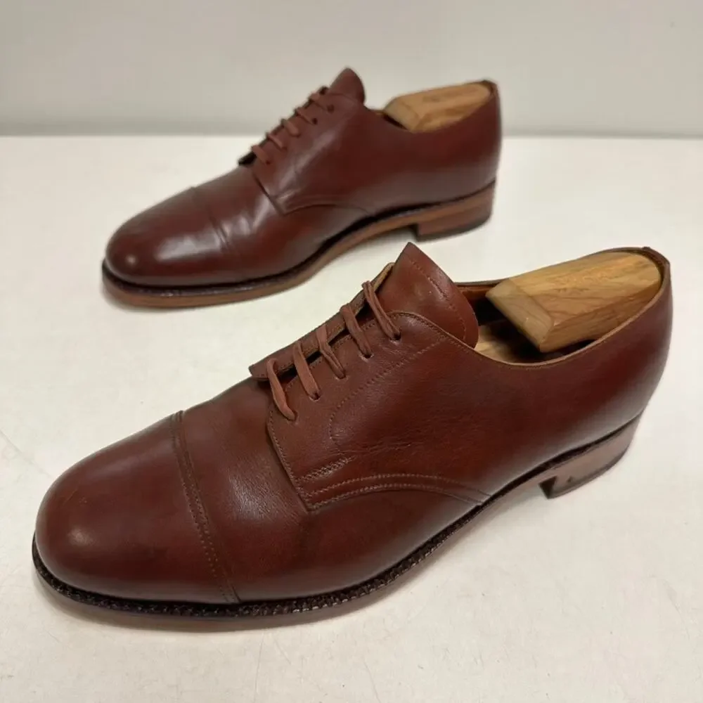 FULLY RESOLED Edward Green Coniston Cap Toe Derby Made in England UK 8.5 US 9.5